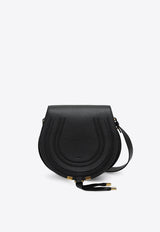 Chloé Marcie Grained Leather Saddle Bag  Black CHC24AS679I31/S_CHLOE-001