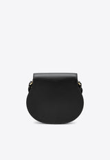Chloé Marcie Grained Leather Saddle Bag  Black CHC24AS679I31/S_CHLOE-001