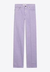 Chloé Logo Patch Straight-Leg Jeans Lavender CH26UDP11252/S_CHLOE-503
