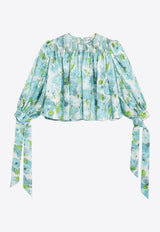 Chloé Floral Cropped Silk Top Multicolor CH26UHT03387/S_CHLOE-91J