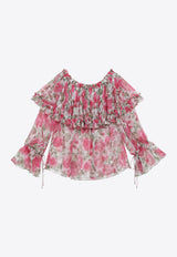 Chloé Floral Print Off-Shoulder Top Multicolor CH26UH123278/S_CHLOE-91Y