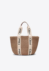 Chloé Large Woody Basket Bag  Beige CHC22SS380G55/S_CHLOE-101