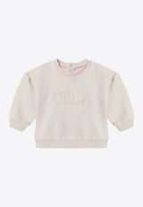 Chloé Kids Girls Logo Embroidered Sweatshirt Pink C20913CO/S_CHLOE-46J