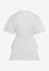 Alaïa Paneled Crewneck T-shirt White AA9I0026J103CCO/S_ALAIA-000