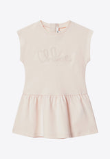 Chloé Kids Girls Logo Embroidered Dress Pink C20888-BCO/S_CHLOE-46J