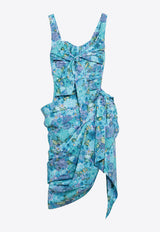 Chloé Daisy Print Asymmetric Bustier Dress  Multicolor CH26URO88380/S_CHLOE-4ZA