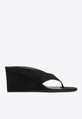 Alaïa 75 Cube Thong Suede Mules Black AA3M105C0H53SUE/S_ALAIA-999