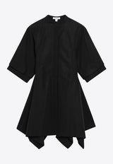 Alaïa Paneled Mini Poplin Dress Black AA9R3071T611CCO/S_ALAIA-995