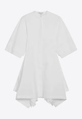 Alaïa Paneled Mini Poplin Dress White AA9R3071T611CCO/S_ALAIA-000