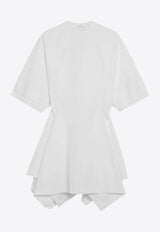 Alaïa Paneled Mini Poplin Dress White AA9R3071T611CCO/S_ALAIA-000