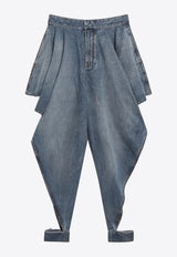 Alaïa Dé Lavé Paneled Jeans Blue AA9P1374D026CDE/S_ALAIA-A56