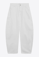 Alaïa Low-Rise Rounded Pants White AA9P1215D002BDE/S_ALAIA-000