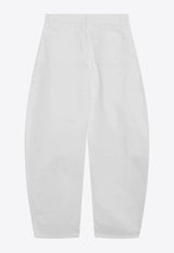 Alaïa Low-Rise Rounded Pants White AA9P1215D002BDE/S_ALAIA-000