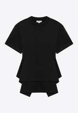 Alaïa Asymmetric Paneled T-shirt Black AA9I0026J103CCO/S_ALAIA-999