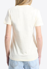Moncler Looped Pile Logo T-shirt Cream L10938C00061-89AUO-034