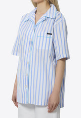 Dolce & Gabbana Striped Poplin Shirt Light Blue F5U31T-FR52W-S8051
