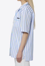 Dolce & Gabbana Striped Poplin Shirt Light Blue F5U31T-FR52W-S8051