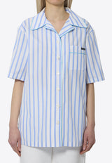 Dolce & Gabbana Striped Poplin Shirt Light Blue F5U31T-FR52W-S8051