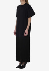 Alaïa Maxi Fringed Dress Black AA9I0029J103C--999