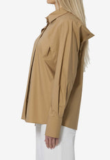 Federica Tosi Open Sleeve Buttoned Shirt Beige 41100-400-24