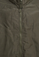 Plaid Check Zip-Up Jacket