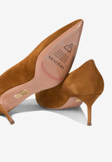 Aquazzura Purist 65 Suede Pumps Camel PURMIDP2SUE884_31e704a7-c7e2-4ddd-9cc0-9f8aa47ab2a6