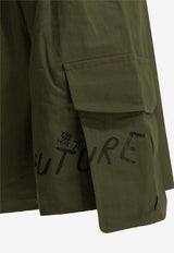 Comme Des Garçons Shirt Printed Cargo Shorts Green FQ-P504-S262 KHAKI_a34b8484-cf28-44d4-ac96-99a87a34382c