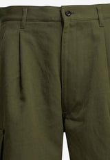 Comme Des Garçons Shirt Printed Cargo Shorts Green FQ-P504-S262 KHAKI_a34b8484-cf28-44d4-ac96-99a87a34382c