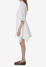 Alaïa Poplin Panel Mini Dress White AA9R3071T611C--000