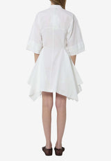 Alaïa Poplin Panel Mini Dress White AA9R3071T611C--000