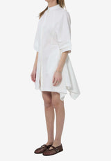 Alaïa Poplin Panel Mini Dress White AA9R3071T611C--000
