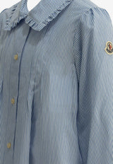 Moncler Kids Girls Stripe Mini Shirt Dress Light Blue 2G00005-599G1F70_47c1b65a-0379-4cc0-9e5e-756039b48247