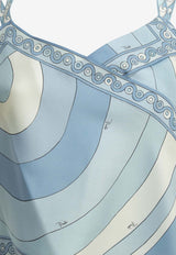 Pucci Iride Print Asymmetrical Silk Top Light Blue 6HRM466H754012_3db5d76b-165e-46b9-807f-4946f83305c5