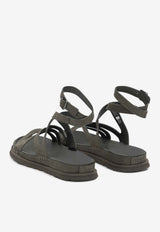 UGG Goldengaze Croc-Embossed Leather Sandals Green 1178570DNSS_96f59713-cbf3-4da2-b9fe-fc6abc098827
