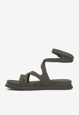 UGG Goldengaze Croc-Embossed Leather Sandals Green 1178570DNSS_96f59713-cbf3-4da2-b9fe-fc6abc098827