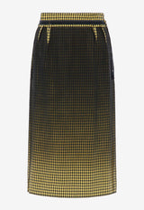 Maison Margiela Checked Midi Skirt Yellow S51ME0053M35711_001F