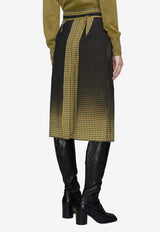 Maison Margiela Checked Midi Skirt Yellow S51ME0053M35711_001F