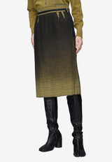 Maison Margiela Checked Midi Skirt Yellow S51ME0053M35711_001F