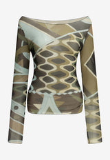 Pucci Vivara Print Fitted Top Multicolor 6HJM476H849016_67694a01-bd1b-4325-aa3e-e4cd1cd2a786