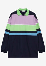 Versace Long-Sleeved Stripe Mini Polo Dress Multicolor 10250881A17890/S_VERSA-6PD40