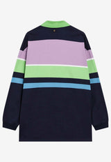 Versace Long-Sleeved Stripe Mini Polo Dress Multicolor 10250881A17890/S_VERSA-6PD40