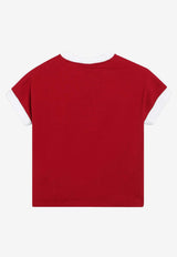 Versace Small Medusa V-neck Jersey T-shirt Red 10236971A17894/S_VERSA-2RC90
