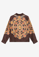 Versace Lover Trompe L’oeil Print Silk Twill Shirt Multicolor 10242311A17952/S_VERSA-5N940