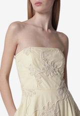 ROTATE Floral Appliqués Midi Dress Yellow 1155601366CO/S_ROTAT-1366