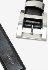 Versace Embossed Logo Leather Belt Black 10241971A17848/S_VERSA-1B00K