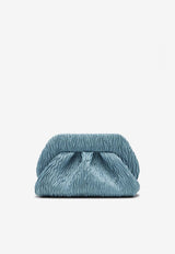 Themoirè Bios Ruched Vegan Leather Clutch Bag Blue 261WTMBM0OOAA/S_THEMO-4312A