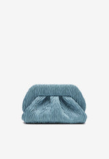 Themoirè Bios Ruched Vegan Leather Clutch Bag Blue 261WTMBM0OOAA/S_THEMO-4312A