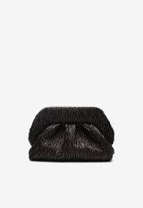 Themoirè Bios Ruched Vegan Leather Clutch Bag Brown 261WTMBM0OOAA/S_THEMO-1110A