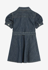 Polo Ralph Lauren Kids Girls Washed Denim Shirt Dress Blue 312A11970001CO/S_POLOR-BW