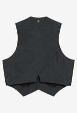 Versace Tailored Wool Waist Coat Gray 10239601A17669/S_VERSA-1E520